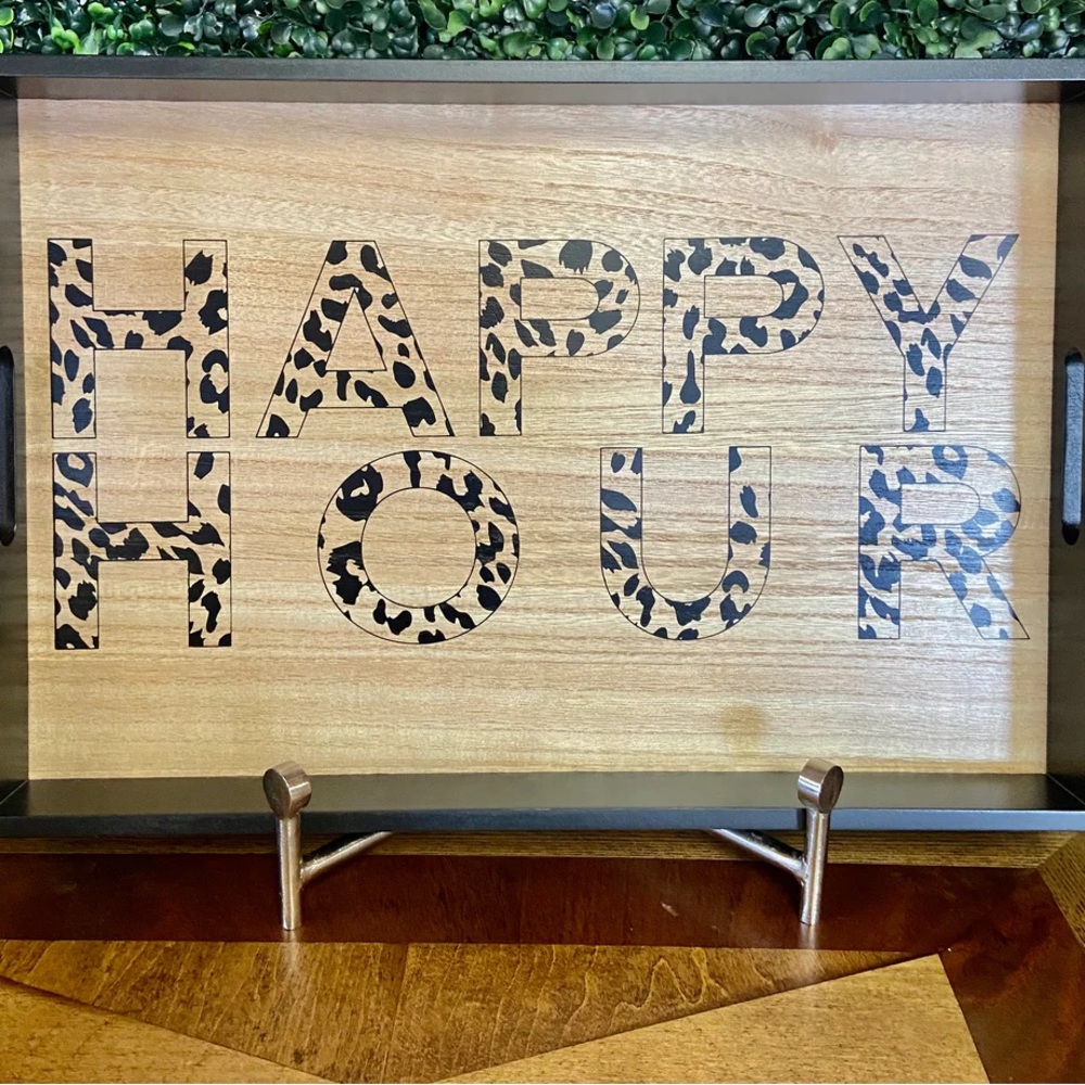 Leopard Print Happy Hour Tray